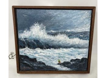 Oil On Board By Dudley P Bostwick, Titles 'The Lost Buoy' 11.5'x10'