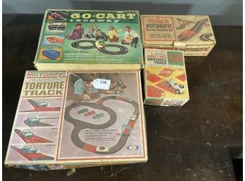 Lot Of 4 Vintage Child's Race Tracks