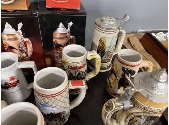 Lot Of Beer Steins Approx 35 W/ 4 Boxes