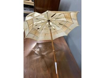 Vintage Child's Umbrella W/ Bird Handle Top Damage