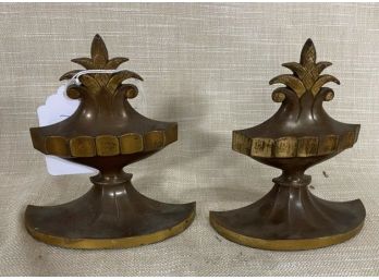 Pair Of Pinaapple Brass Book Ends