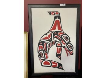 Oil On Canvas, Signed Ted Brown Jr 1998 27'x39' Northwest Coast