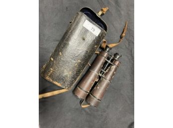 Globe Prism Binocular With Leather Case & Strap