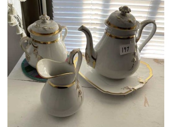 4 Piece Porcelain Tea Set