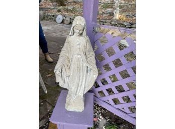 Cement Blessed Mary Statue