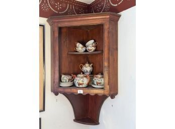 Hanging Corner Cabinet, Some Cracking, Worm Holes, 24'tallx13'deepx40'tall