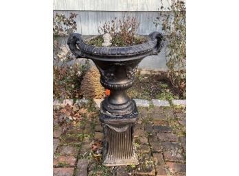 Cement Urn With Base