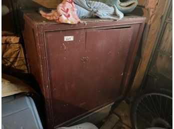 Red Storage Cabinet With 1 Door