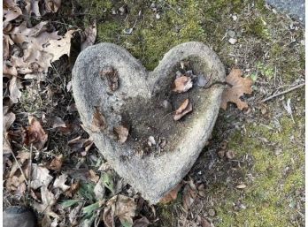 Heart Shaped Cement Bowl