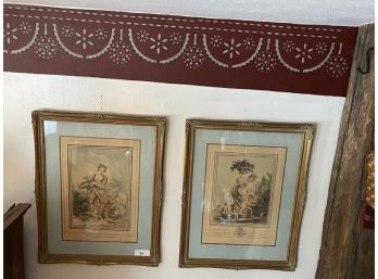Pair Of French Prints 11'x16'