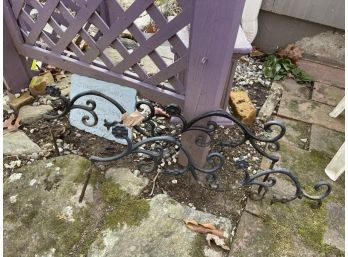 2 Pieces Of Cast Iron Garden Fence, Decoration