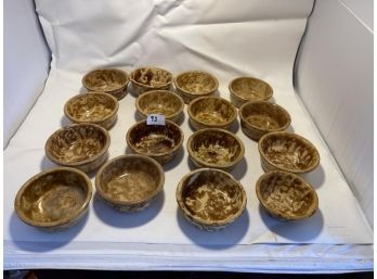Lot Of 16 Small Pottery Bowls, One Bowl 5'x2' Tall