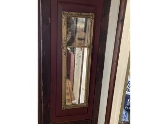 2 Sectional Mirror With Print Of Girl, Mirror Damaged