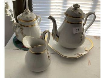 4 Piece Porcelain Tea Set