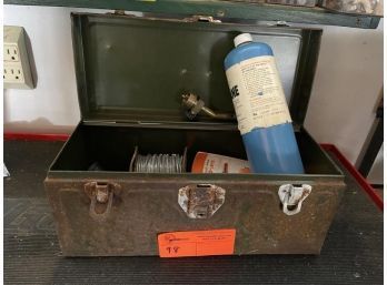 Old Tool Box With Blow Torch And Soldering