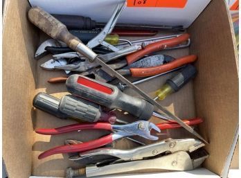 Tool Lot - Pliers, Vise Grips, Adjustable Wrenches, Screwdrivers