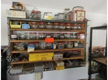 Contents Of Wall Shelf - Nuts, Bolts, Washers, Etc. (shelf Is Not For Sale)