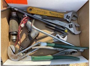 Lot Of Adjustable Wrenches And Pliers