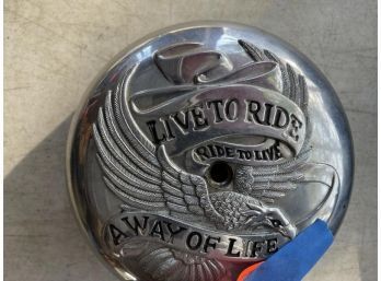 Harley-Davidson Air Filter Chrome Sports Cover 'Live Free Or Die'