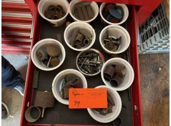 Lot Of Small Grinding Wheels, Sanding Spindles