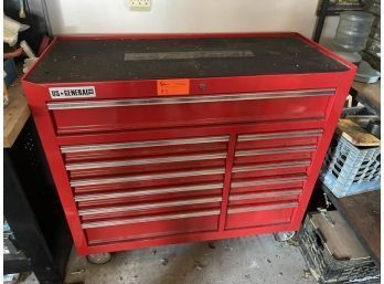 U.S. General Pro Rolling 13-drawer Cart, 39' H X 42' W X 18' D