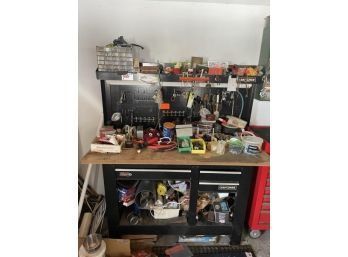 Craftsman Work Table, 3-drawer With Partial Contents Of Tools