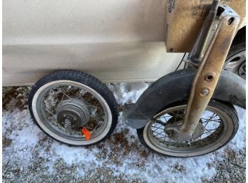 1965 Honda Dream Front And Rear Tires With Fender