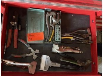 Lot Of Tools - Punch Set And Crimpers