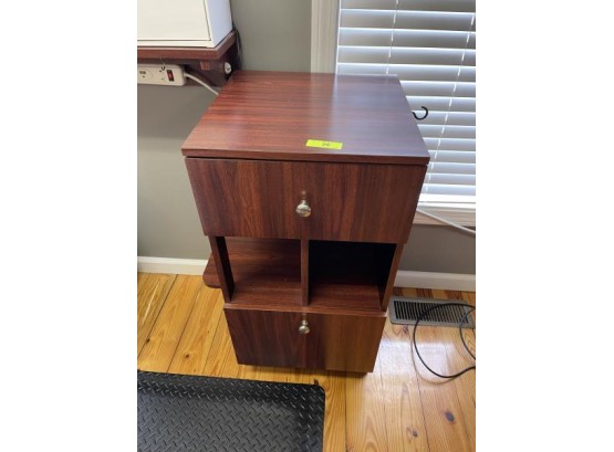 Laminate 2 Drawer Stand With Middle Shelf 18'x18'x3'
