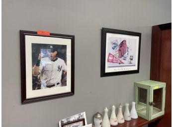 Framed Yankee Photo & Baseball Framed Print