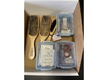 Lot Of (2) Large (1) Small Scalpmaster Brush, New & Misc Supplies