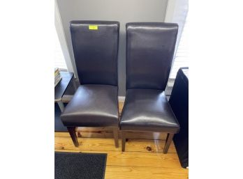 Pair Of Black High Back Chairs