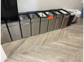 Group Of Simple Human Small Trash Cans & Misc. Plastic  Waste Cans