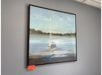 Painting Of A Sailboat, Canvas Wall Art, 3'x3'