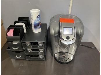 Keurig 2.0 With Pod Organizing System Including Pull-Out Drawers, Sugar & Paper Cup