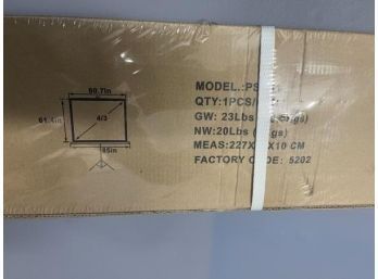 Perlesmith Tripod Projection Screen, 100' (never Used New In Box)