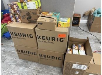 Lot Of (6) Unopened Boxes Of Keurig Pods Coffee & Tea