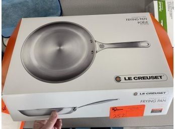 New In Box Le Creuset Stainless Steel Frying Pan, 26 CM/ 10'