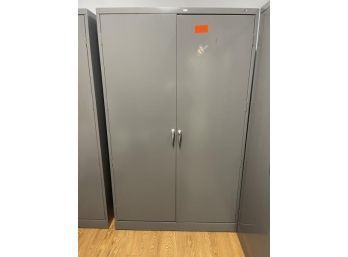 Uline 2 Door Metal Cabinet 4'Wx78'Tx2'D