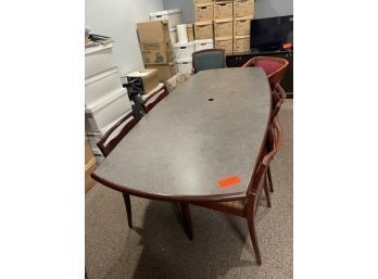 Conference Table Approx 8' Long With Arm Chairs