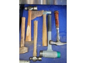 Lot Of 6 Tools - Hatchet, Hammers, Ball & Pein Hammer, Rubber Mallet