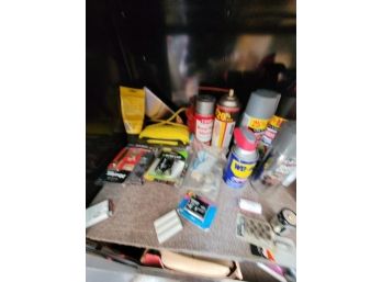 Shelf Lot- Rope, Spray Paint (condition Unknown, Buyer May Choose To Take Some Or All In The Lot)
