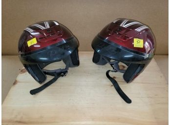 2 Motorcycle Helmets, HJC, Both Size M