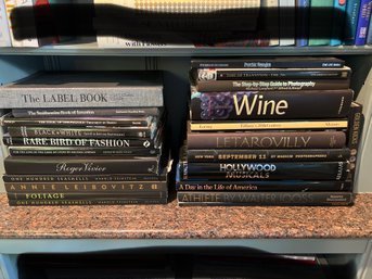 Collection Of Hardcover Black Coffee Table Books