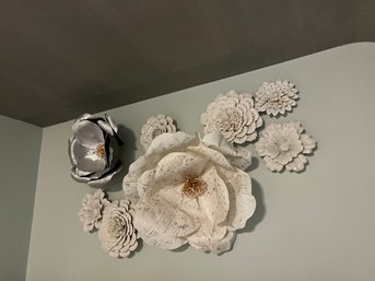 Collection Of Ceramic And Paper Flowers
