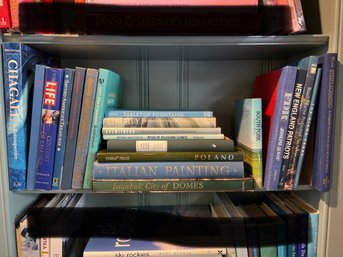 Collection Of Blue Hardcover Books