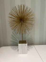 Starburst Sculpture On Marble Stand 1 Of 2