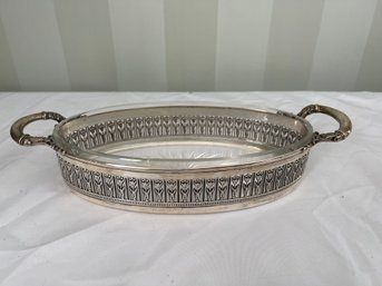 Sterling Silver Server With Pyrex Insert