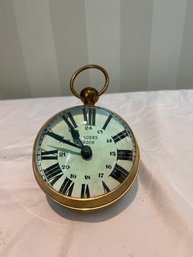 Antique Desk Clock, So-called Ball Watch - Brass