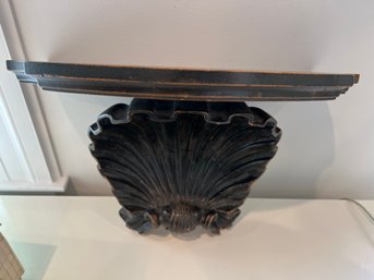 Hand Carved Wood Wall Shelf . Made In Italy 1 Of 2